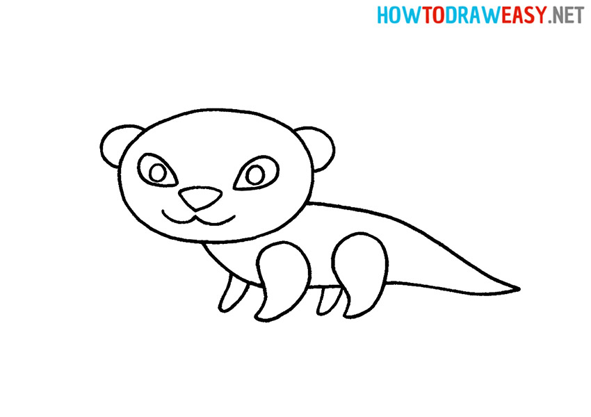 How to Draw an Easy Otter
