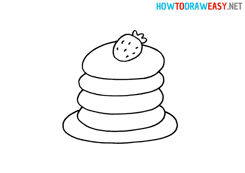 How to Draw an Easy Pancakes