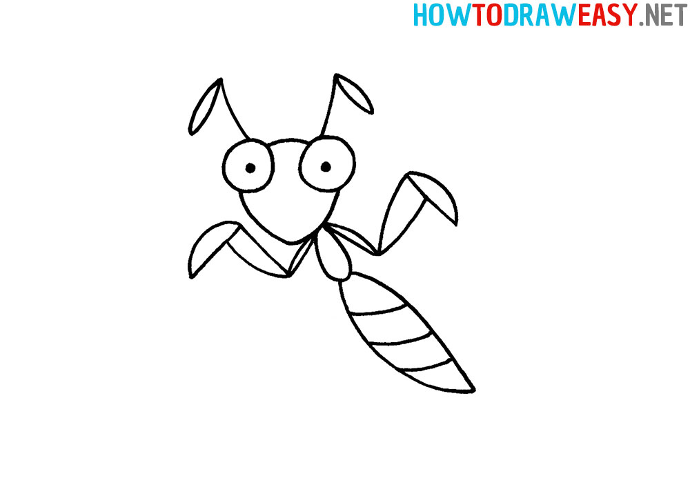 How to Draw an Easy Praying Mantis