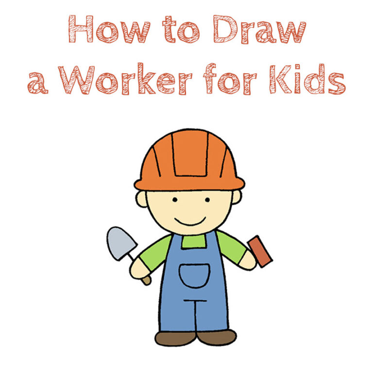 How to Draw a Worker for Kids How to Draw Easy