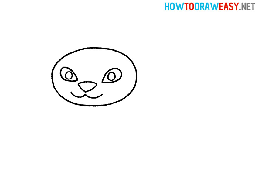 How to Draw an Otter Face