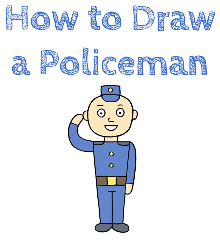 How to Draw a Policeman for Kids How to Draw Easy