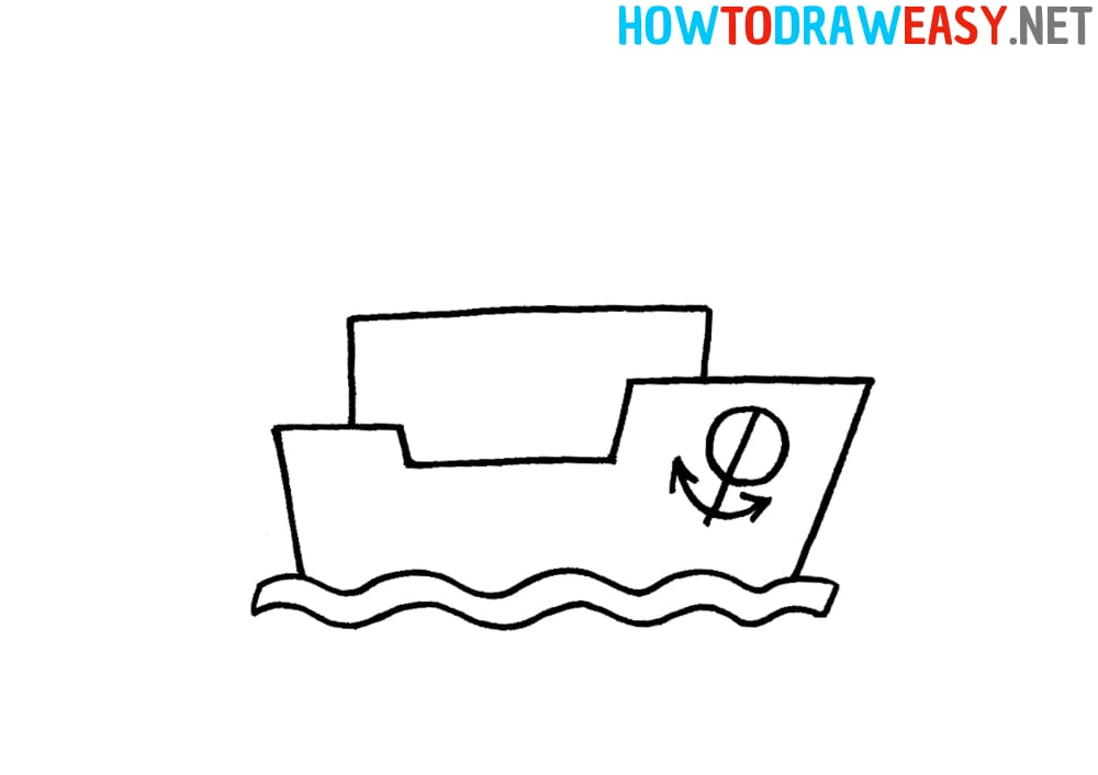 Ship Step by Step Drawing