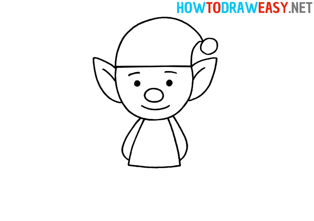 Step by Step Elf Drawing