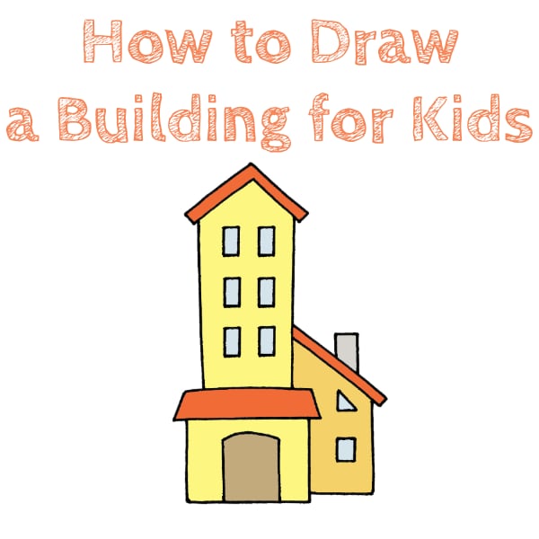 How to Draw an Easy Building for Kids