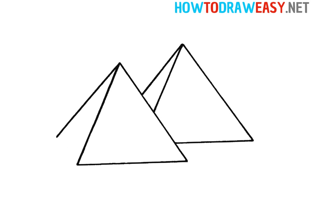 how to draw a 3d pyramid