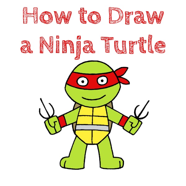 How to Draw a Ninja Turtle for Kids