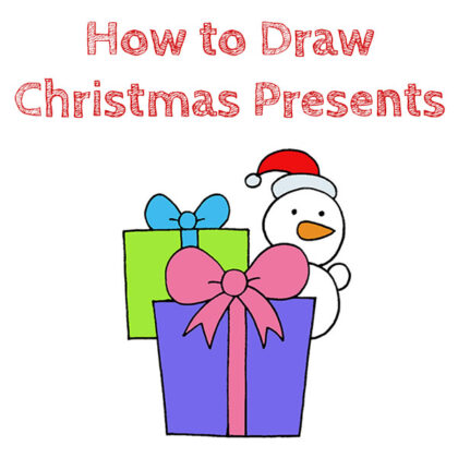 How to Draw Christmas Presents Easy
