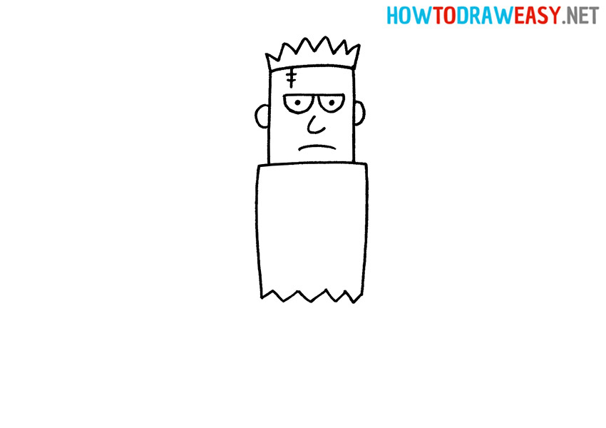 How to Draw Frankenstein for Beginners