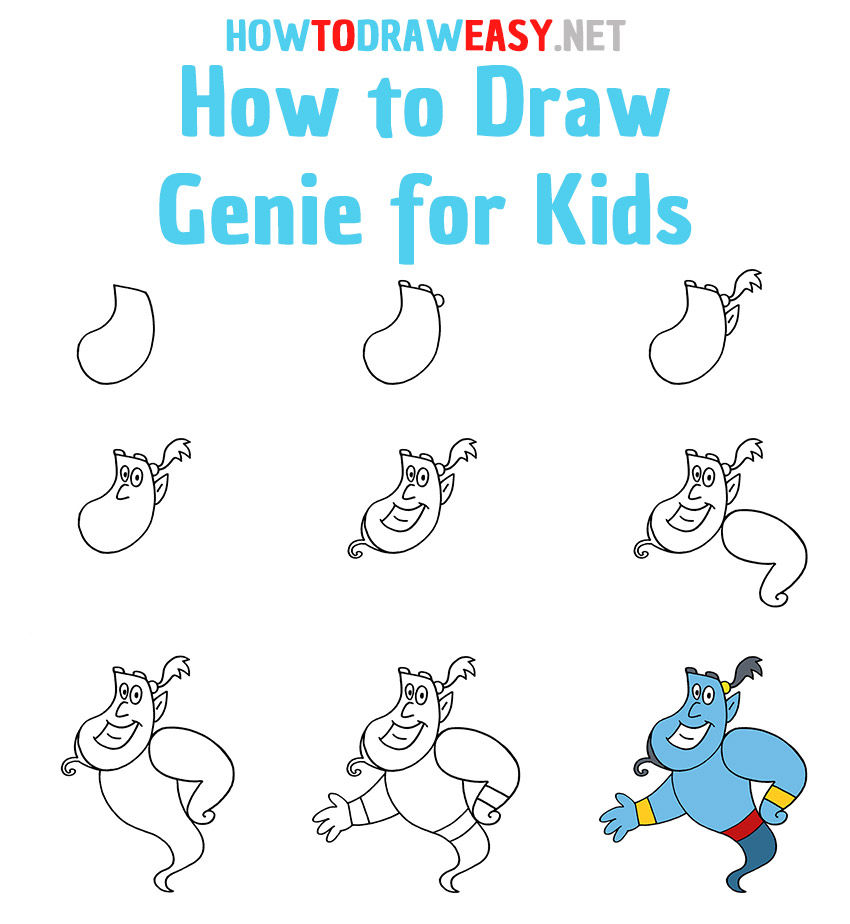 How to Draw Genie Step by Step