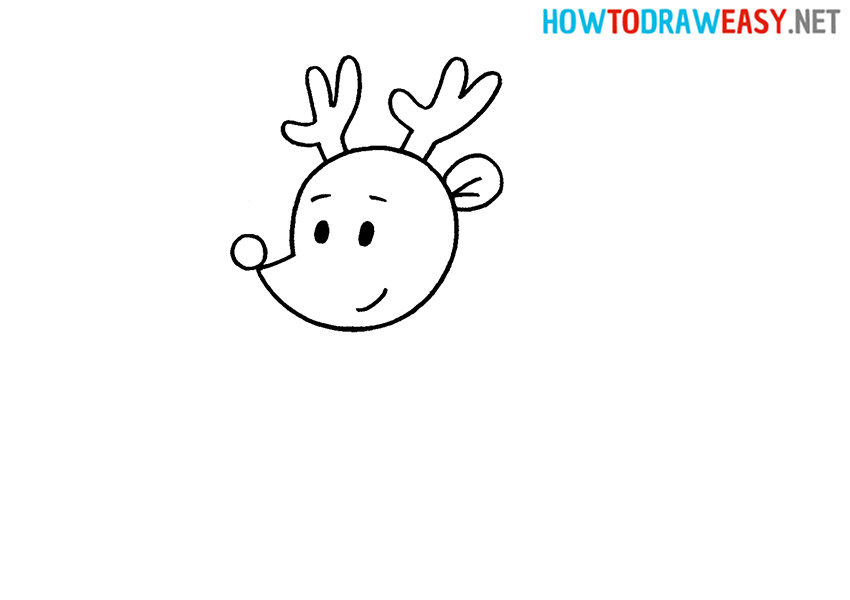 How to Draw Rudolph Face