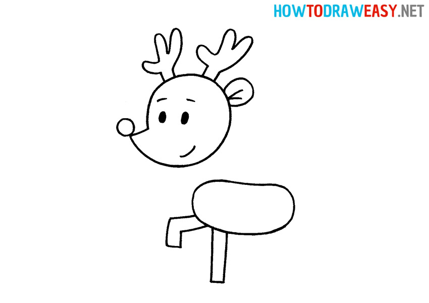 How to Draw Rudolph the Red Nosed Reindeer