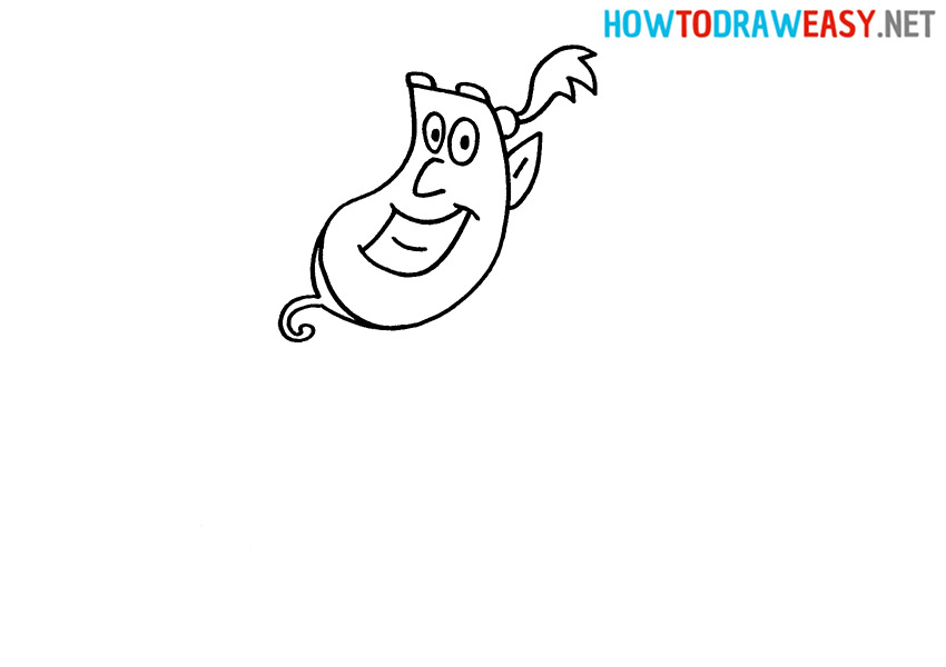 How to Draw a Cartoon Genie