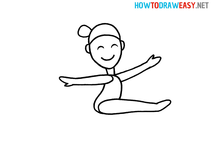 How to Draw a Cartoon Gymnast