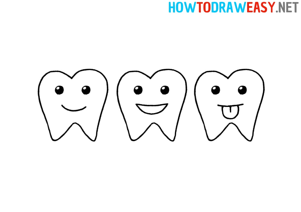How to Draw a Cartoon Teeth