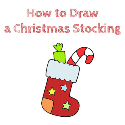 How to Draw a Christmas Stocking Easy