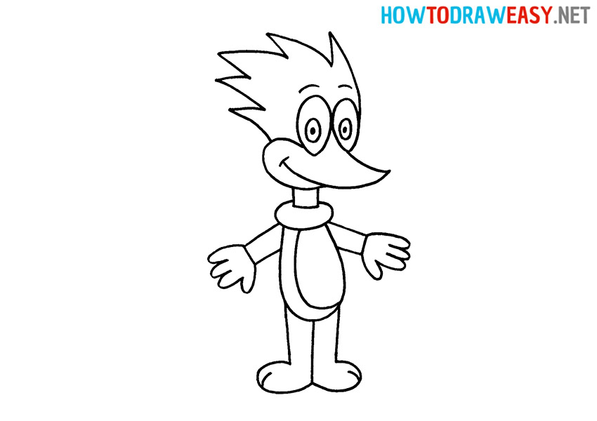 How to Draw a Cute Woody Woodpecker