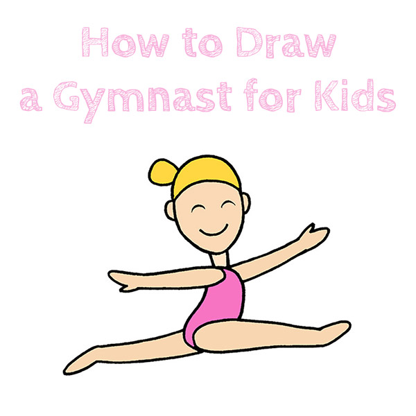 How to Draw a Gymnast for Kids
