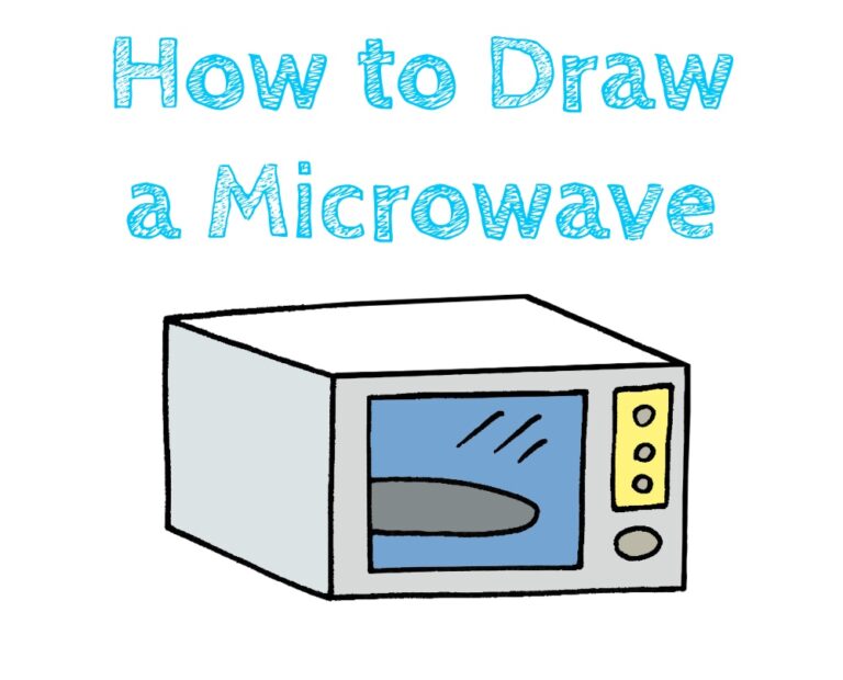 How to Draw a Microwave for Kids How to Draw Easy