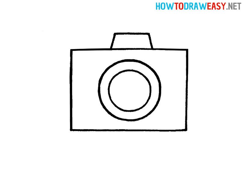 How to Draw a Polaroid Camera