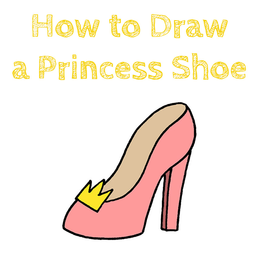 How to Draw a Princess Shoe for Kids