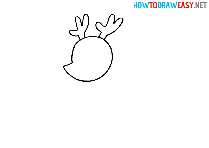 How to Draw a Santa Reindeer