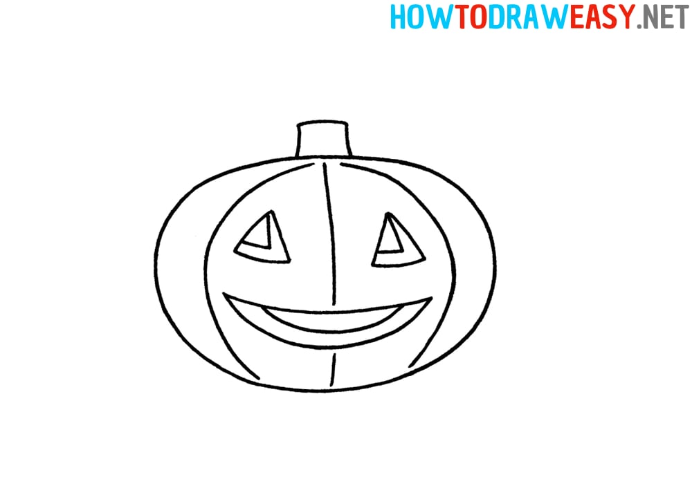 How to Draw a Scary Pumpkin