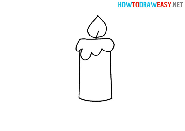 How to Draw a Candle for Kids How to Draw Easy