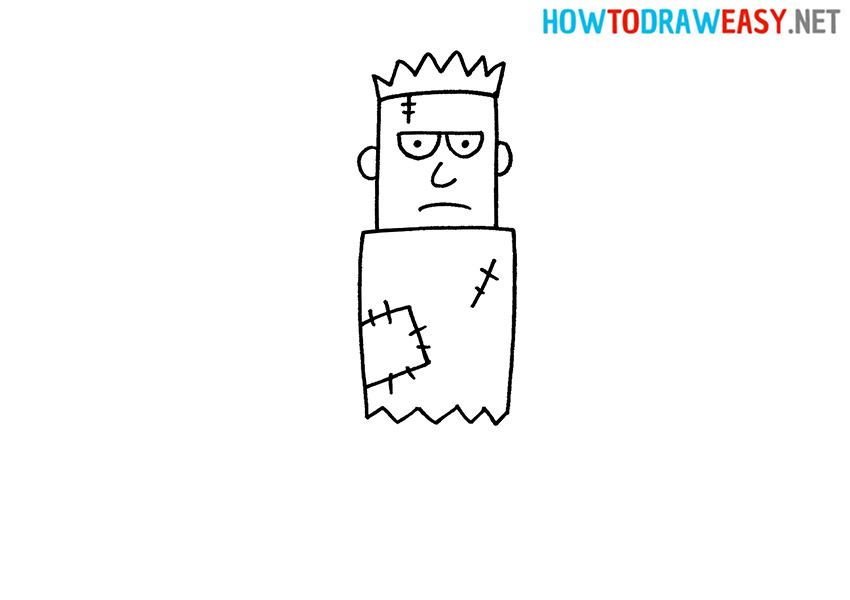 How to Draw a Simple Frankenstein