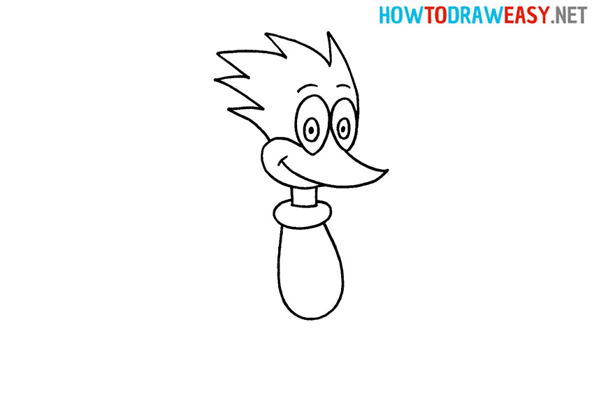 How to Draw a Simple Woody Woodpecker