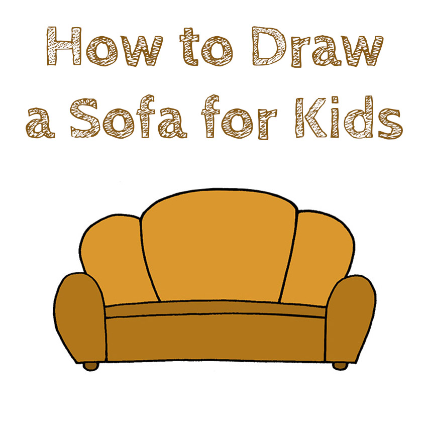How to Draw a Sofa for Kids