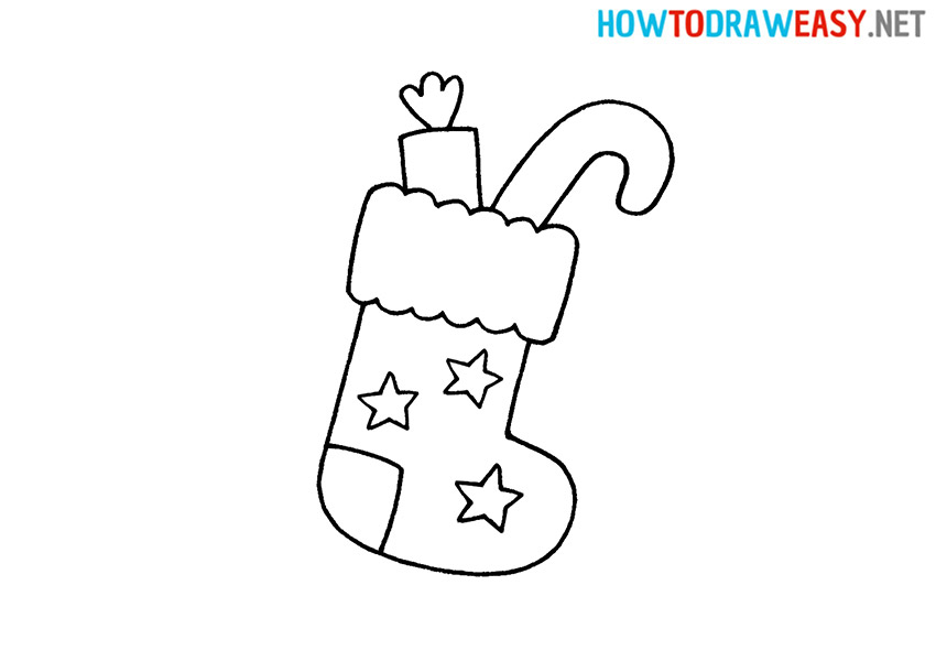 How to Draw a Xmas Stocking