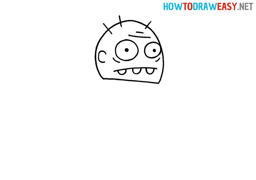 How to Draw a Zombie Head