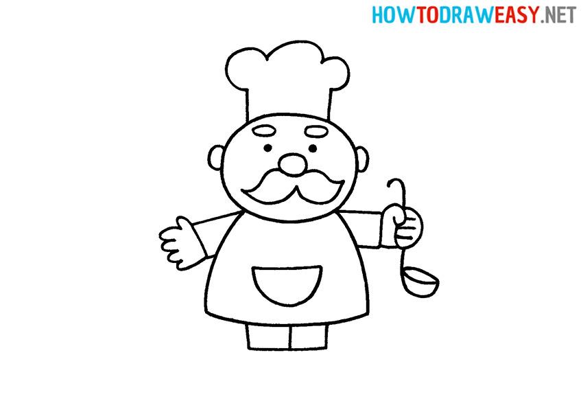 How to Draw an Easy Chef