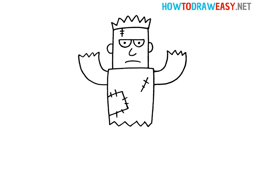 How to Draw an Easy Frankenstein