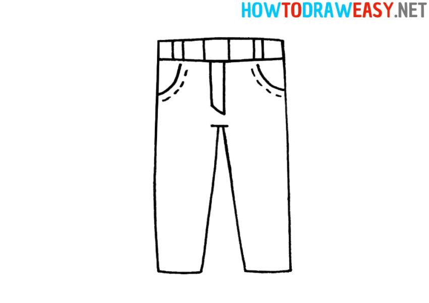 How to Draw Jeans for Kids - How to Draw Easy