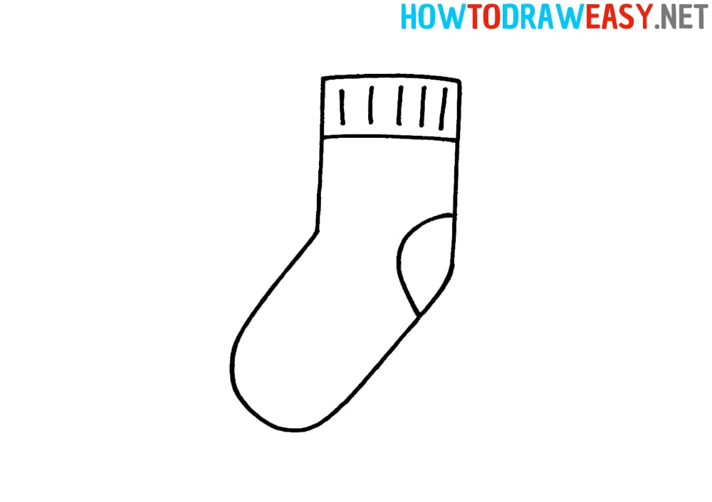 How to Draw an Easy Sock