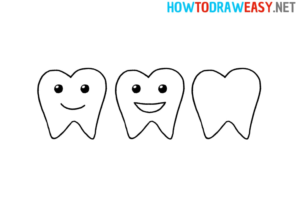 How to Draw an Easy Teeth
