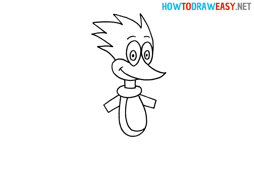 How to Draw an Easy Woody Woodpecker