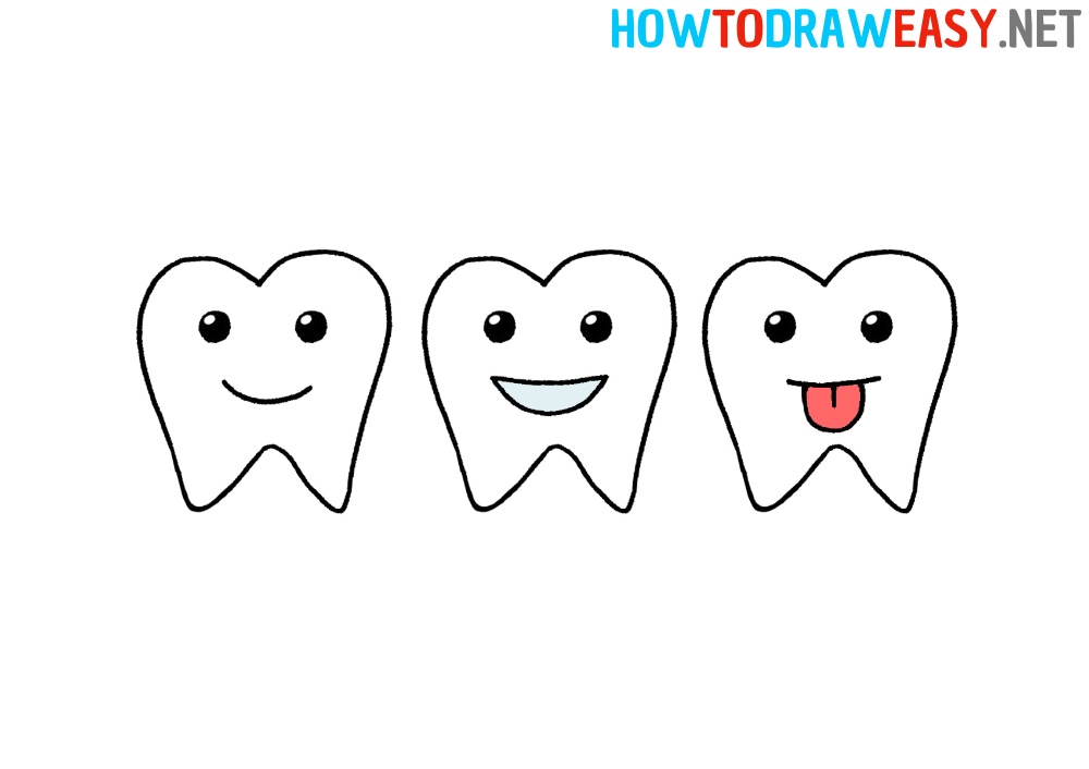 How to Draw teeth