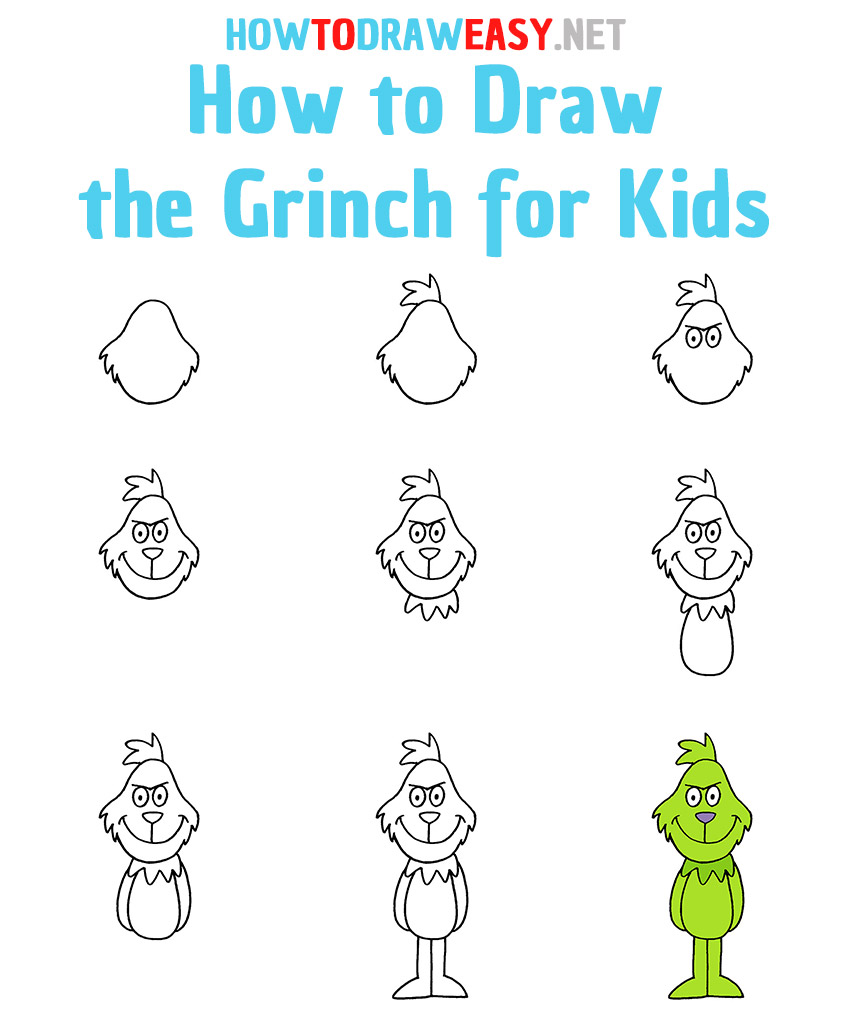 How to Draw the Grinch Step by Step