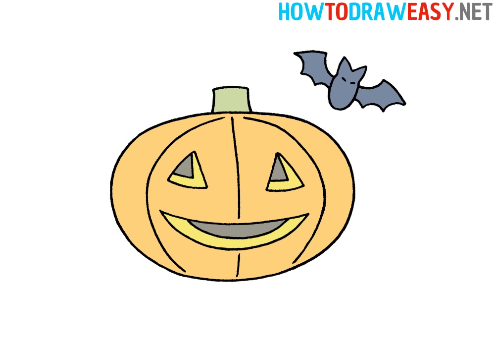 how to draw a jack o'lantern