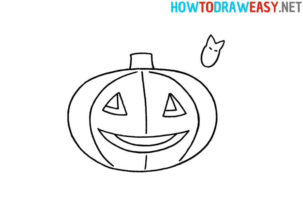 how to draw scary pumpkin faces