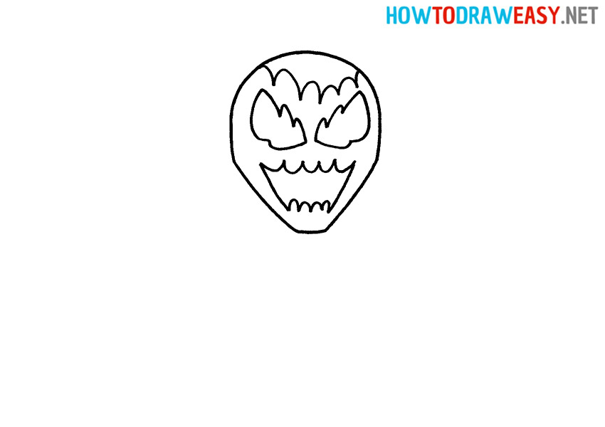 How to Draw Carnage Head