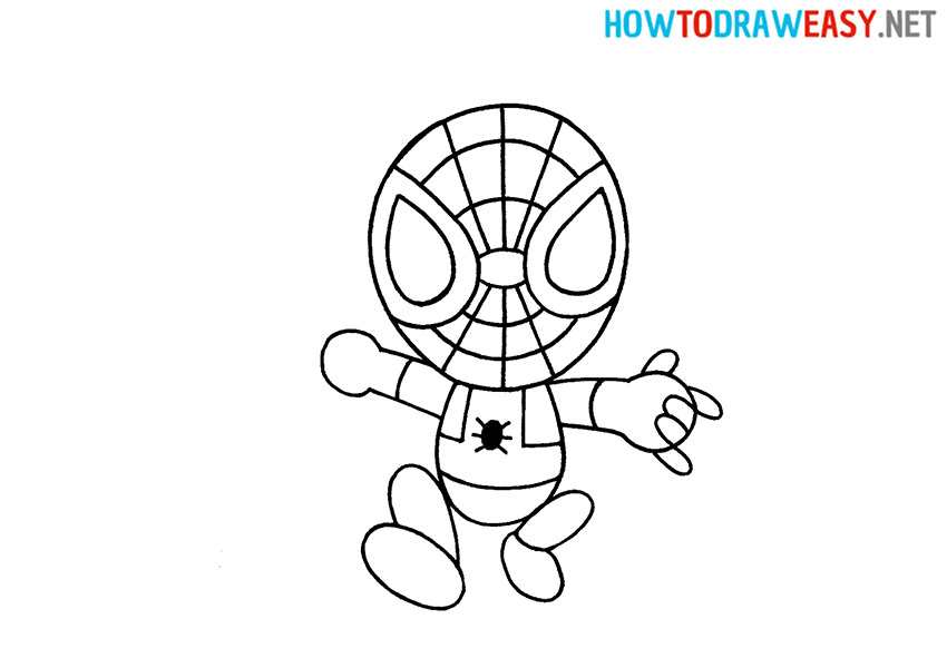 How to Draw Cartoon Spiderman