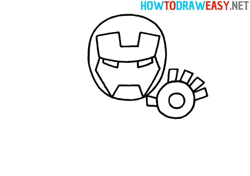 How to Draw Iron Man Helmet