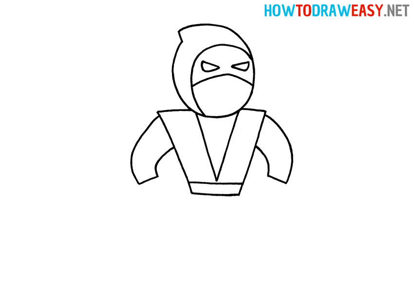 How to Draw Scorpion from MK Drawing