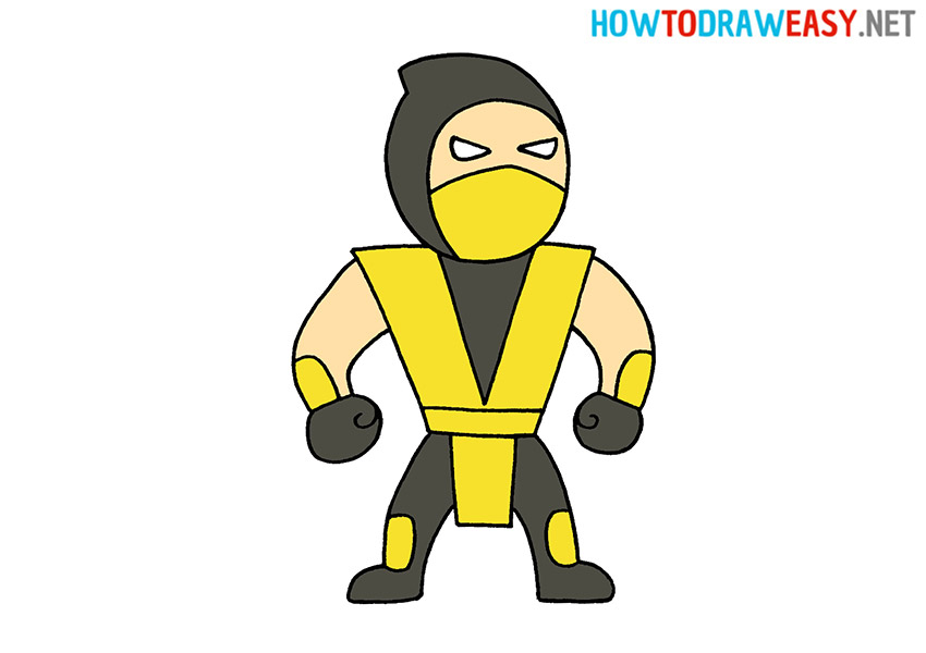 How to Draw Scorpion from MK
