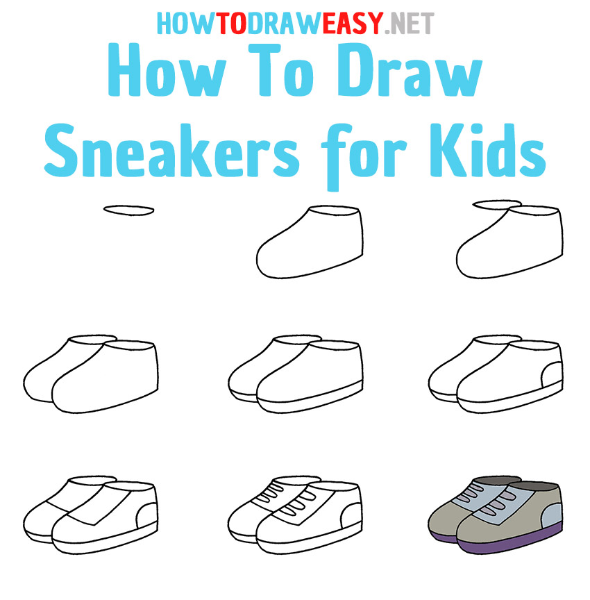 How to Draw Sneakers Step by Step