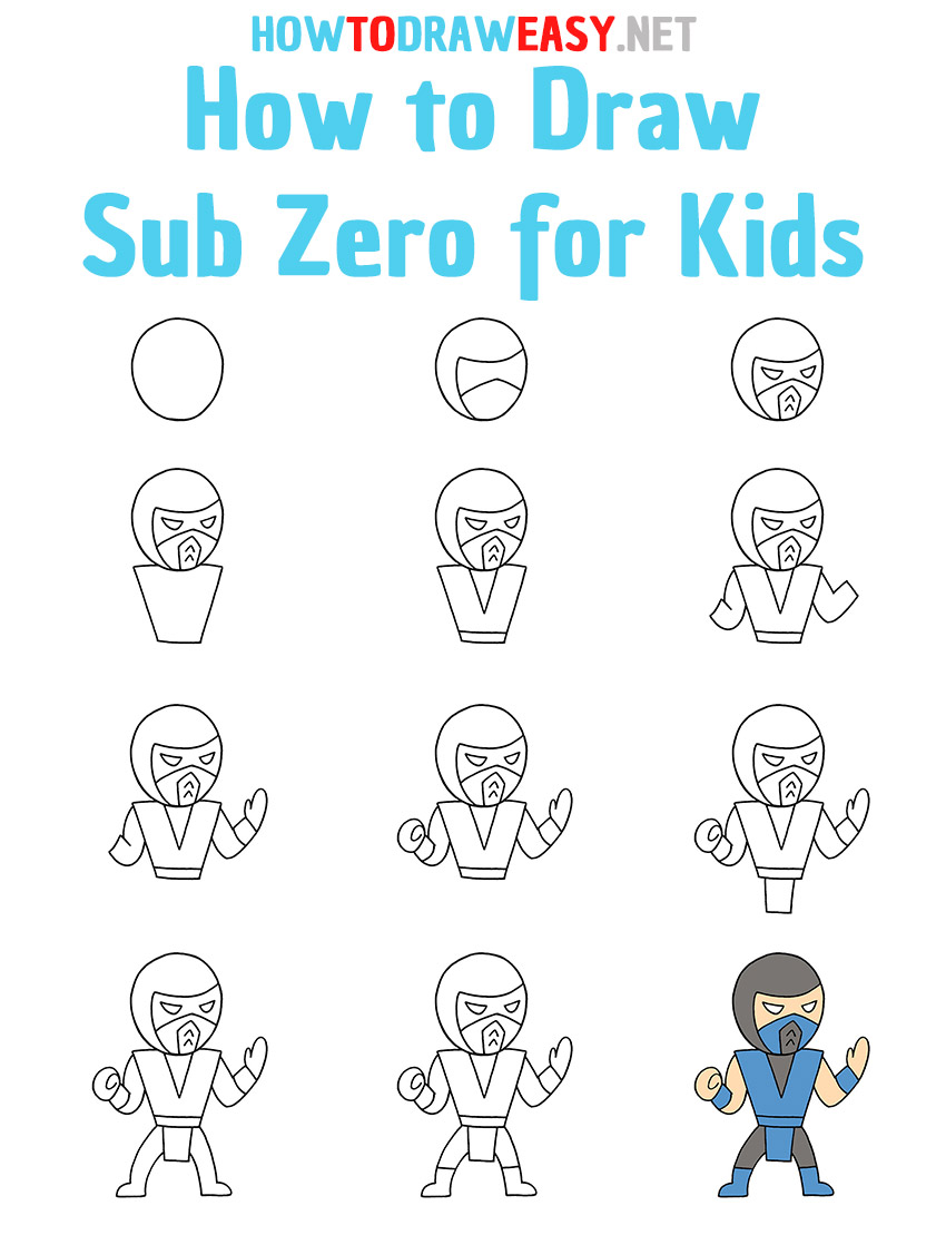 How to Draw Sub-Zero Step by Step